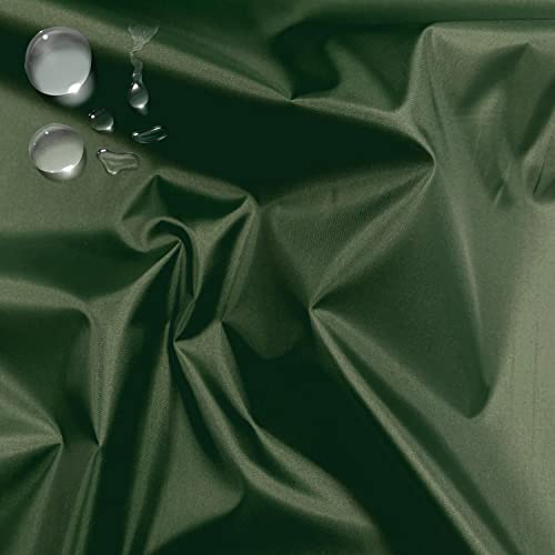 PINaPIN Wasserdichter Polyesterstoff 100% Polyester Stoffe meterware zum nähen Jacken, Schlafsäcke, Regenschirme, Regenkleidung, Wasserdichte Bezüge 100x160 cm (Grün) von PINaPIN