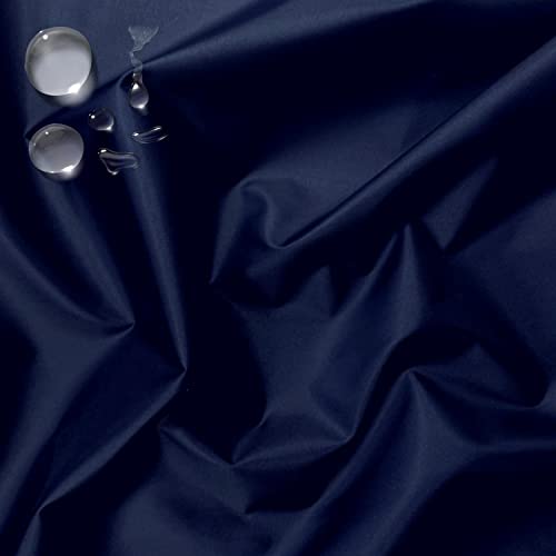 PINaPIN Wasserdichter Polyesterstoff 100% Polyester Stoffe meterware zum nähen Jacken, Schlafsäcke, Regenschirme, Regenkleidung, Wasserdichte Bezüge 100x160 cm (Navy) von PINaPIN