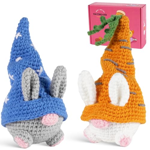 PIPAPI Weihnachtliches Häkelset für Anfänger, 2 Muster Karotten-Bodenelfe, Strickset für Erwachsene und Kinder mit Schritt-für-Schritt-Video-Tutorials, Anleitung und Garnen, Haken, Zubehör PIPAPI Weihnachtliches Häkelset für Anfänger, 2 Muster Karotten-Bodenelfe, Strickset für Erwachsene und Kinder mit Schritt-für-Schritt-Video-Tutorials, Anleitung und Garnen, Haken, Zubehör von PIPAPI