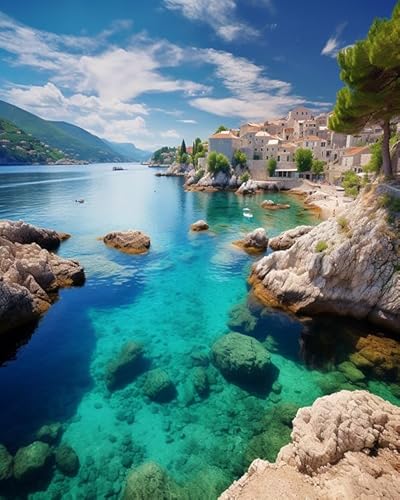 Malen nach Zahlen-Sets zum Selbermachen für Erwachsene,Anfänger,Dubrovnik,Kroatien,Natur,Meerblick,Malen-nach-Zahlen-Sets für Erwachsene,Leinwandgeschenke,Kunsthandwerk für die Heimdekoration,40x50cm Malen nach Zahlen-Sets zum Selbermachen für Erwachsene,Anfänger,Dubrovnik,Kroatien,Natur,Meerblick,Malen-nach-Zahlen-Sets für Erwachsene,Leinwandgeschenke,Kunsthandwerk für die Heimdekoration,40x50cm von PIPISKY