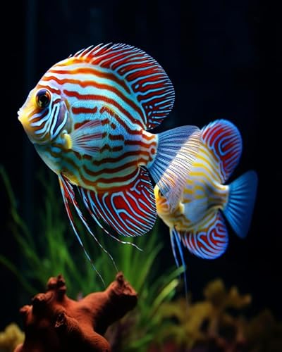 PIPISKY DIY-Leinwand-Malset für Erwachsene,Diskusfische,Fische,Aquarium,Paint by Number for Kids Oil Painting Kits for Modern Home Wall Decor,40x50cm,Ohne Rahmen PIPISKY DIY-Leinwand-Malset für Erwachsene,Diskusfische,Fische,Aquarium,Paint by Number for Kids Oil Painting Kits for Modern Home Wall Decor,40x50cm,Ohne Rahmen von PIPISKY