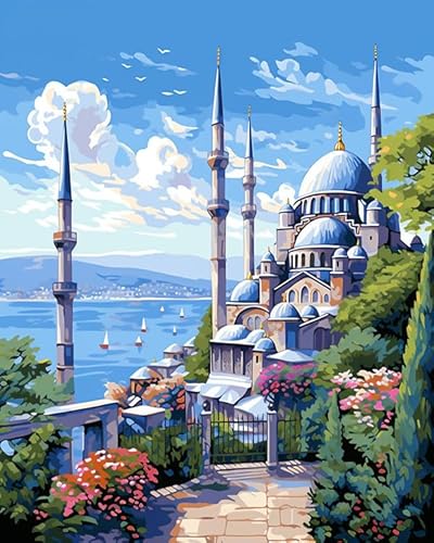 PIPISKY Malen-nach-Zahlen-Sets für Erwachsene,Europäische Moschee,Vom Bildschirm zur Leinwand:Entdecken Sie die Magie des digitalen Öls,40x50cm,Ohne Rahmen PIPISKY Malen-nach-Zahlen-Sets für Erwachsene,Europäische Moschee,Vom Bildschirm zur Leinwand:Entdecken Sie die Magie des digitalen Öls,40x50cm,Ohne Rahmen von PIPISKY