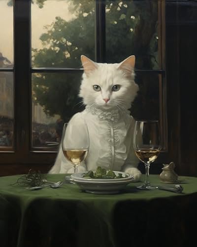 PIPISKY Malen-nach-Zahlen-Sets für Erwachsene,Gentleman-Katze vor dem Fenster,Einfaches Malen nach Zahlen mit Acrylfarben zum Selbermachen, Kunst und Handwerk,40x50cm,Ohne Rahmen PIPISKY Malen-nach-Zahlen-Sets für Erwachsene,Gentleman-Katze vor dem Fenster,Einfaches Malen nach Zahlen mit Acrylfarben zum Selbermachen, Kunst und Handwerk,40x50cm,Ohne Rahmen von PIPISKY