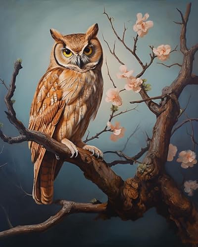 PIPISKY Malen nach Zahlen für Erwachsene,Eule in der Nacht,DIY Leinwand-Ölgemälde-Set für Kinder mit PinselnAcryl-Pigment-Zeichnung,16x20Zoll ohne Rahmen PIPISKY Malen nach Zahlen für Erwachsene,Eule in der Nacht,DIY Leinwand-Ölgemälde-Set für Kinder mit PinselnAcryl-Pigment-Zeichnung,16x20Zoll ohne Rahmen von PIPISKY