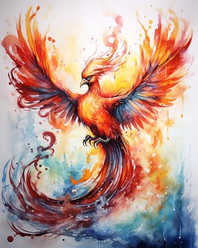 PIPISKY Malen nach Zahlen für Erwachsene,Phönix in Flammen,Verwandeln Sie Stress in Kunst mit unseren Ölgemälde-Sets,40x50cm,Ohne Rahmen PIPISKY Malen nach Zahlen für Erwachsene,Phönix in Flammen,Verwandeln Sie Stress in Kunst mit unseren Ölgemälde-Sets,40x50cm,Ohne Rahmen von PIPISKY