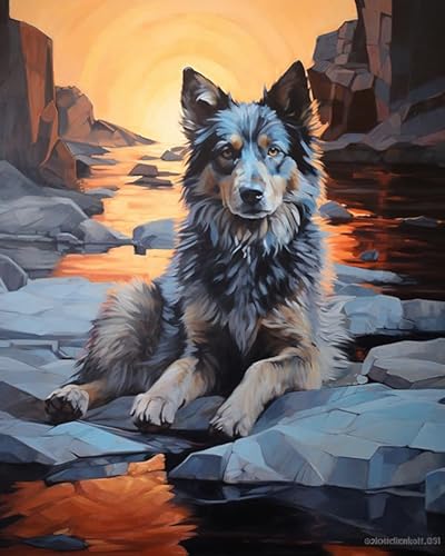 PIPISKY Malen nach Zahlen für Erwachsene,Tier Wolf,DIY-Einfaches Acryl-Malen nach Zahlen für Kunst und Handwerk,40x50cm,Ohne Rahmen PIPISKY Malen nach Zahlen für Erwachsene,Tier Wolf,DIY-Einfaches Acryl-Malen nach Zahlen für Kunst und Handwerk,40x50cm,Ohne Rahmen von PIPISKY