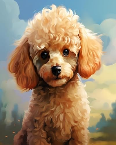 PIPISKY Malen nach Zahlen für Erwachsene und Anfänger,Hund Pudel,Malen-nach-Zahlen-Sets auf LeinwandDIY-Ölgemälde mit AcrylfarbenHeimdekoration,16x20Zoll ohne Rahmen PIPISKY Malen nach Zahlen für Erwachsene und Anfänger,Hund Pudel,Malen-nach-Zahlen-Sets auf LeinwandDIY-Ölgemälde mit AcrylfarbenHeimdekoration,16x20Zoll ohne Rahmen von PIPISKY