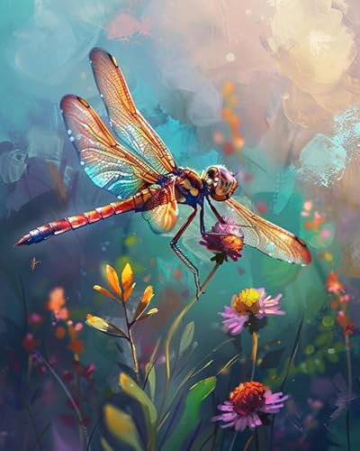 PIPISKY Malen nach Zahlen für Erwachsene und Anfänger,Libelle Aquarell Malerei Kunst,Malen-nach-Zahlen-Sets auf LeinwandDIY-Ölgemälde mit AcrylfarbenHeimdekoration,16x20Zoll ohne Rahmen PIPISKY Malen nach Zahlen für Erwachsene und Anfänger,Libelle Aquarell Malerei Kunst,Malen-nach-Zahlen-Sets auf LeinwandDIY-Ölgemälde mit AcrylfarbenHeimdekoration,16x20Zoll ohne Rahmen von PIPISKY