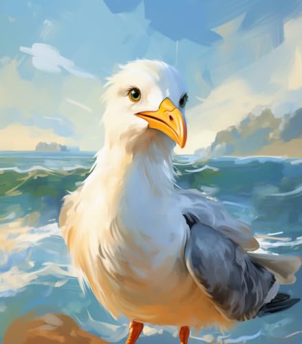 PIPISKY Vielseitige Malen-nach-Zahlen-Optionen,Möwen entspannen sich am Strand,Kommt mit umweltfreundlichen Farben und Pinseln,40x50cm,Ohne Rahmen PIPISKY Vielseitige Malen-nach-Zahlen-Optionen,Möwen entspannen sich am Strand,Kommt mit umweltfreundlichen Farben und Pinseln,40x50cm,Ohne Rahmen von PIPISKY