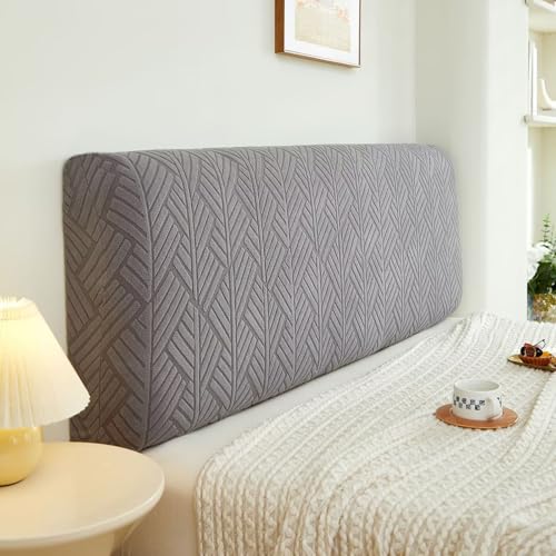 PIPRE Bett Kopfteil Bezug, Bettkopfteil Hussen, Weicher Strecken Samtstoff Staubdicht, Staubdichte Schutzhülle für gepolsterte Schlafzimmer Kopfteil (graue, 210-230 cm) von PIPRE