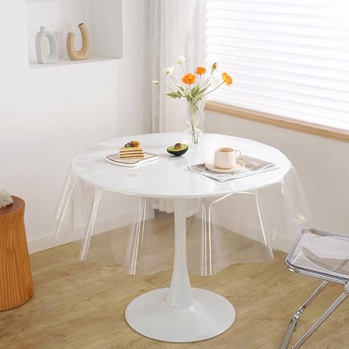 PIPRE Transparente Tischdecke rund - Wasserdicht & abwischbar - Tischschutz, Transparent, Größe: Rund 110cm PIPRE Transparente Tischdecke rund - Wasserdicht & abwischbar - Tischschutz, Transparent, Größe: Rund 110cm von PIPRE