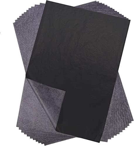 100 Blatt Kohlepapier A4 Carbon Papier Transferpapier Graphitpapier Pauspapier Durchschreibepapier für Holz, Papier, Leinwand von PIQIUQIU