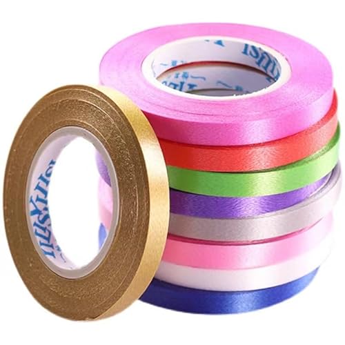 50 Rollen Geschenkbänder Ringelband, 5MM 10M Bunten Geschenkbände Für Geburtstag Hochzeit Luftballons Bastelband ringelband(Farbe zufällig) von PIQIUQIU