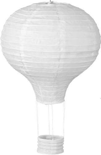 Weißer Papierlampion (Ø 30 cm) – Heißluftballon-Dekoballon für Hochzeiten, Geburtstage & Festlichkeiten von PIQIUQIU