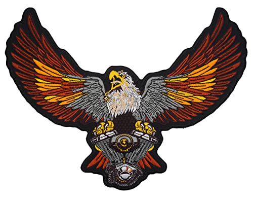 V Twin Engine Adler, bestickte Motorradjacke und Biker-Weste, groß V Twin Engine Adler, bestickte Motorradjacke und Biker-Weste, groß von PIROIT