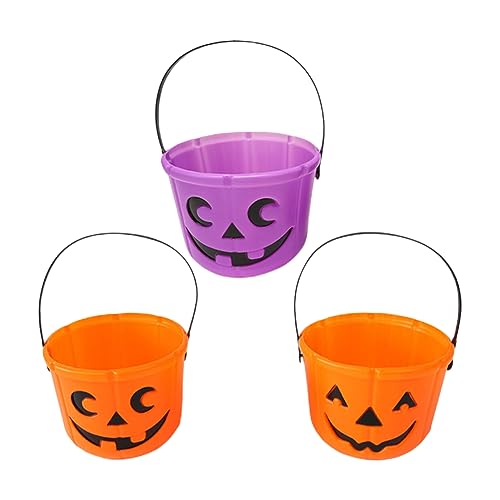 PIUMOJ Halloween Kürbis Eimer, Halloween Eimer für Süßigkeiten, Halloween Süßes Oder Saures Eimer, Tragbarer Kürbis-Eimer Für Halloween Party Dekoration, 18 cm, 3 Stück PIUMOJ Halloween Kürbis Eimer, Halloween Eimer für Süßigkeiten, Halloween Süßes Oder Saures Eimer, Tragbarer Kürbis-Eimer Für Halloween Party Dekoration, 18 cm, 3 Stück von PIUMOJ