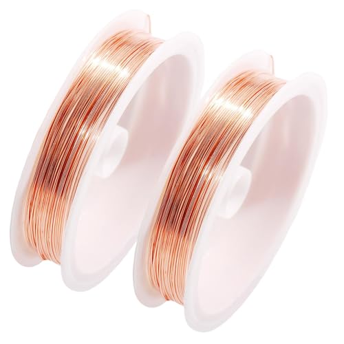 2pcs Kupferdraht, Messing Roségolddraht, 0, 5 mm 6, 5 m dekorative Sterne für das Handwerk, ablaufbeständige Perlenhandwerk, Goldhandwerk für Schmuckzubehör 2pcs Kupferdraht, Messing Roségolddraht, 0, 5 mm 6, 5 m dekorative Sterne für das Handwerk, ablaufbeständige Perlenhandwerk, Goldhandwerk für Schmuckzubehör von PIUpiuLIANG