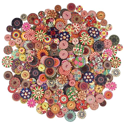 300pcs Holzknöpfe, verschiedene Farben Vintage Bastelknöpfe 15/20/25mm runde Form 2 Löcher für Handwerk DIY Hochzeit Dekoration Nähkleidung Kleidung 300pcs Holzknöpfe, verschiedene Farben Vintage Bastelknöpfe 15/20/25mm runde Form 2 Löcher für Handwerk DIY Hochzeit Dekoration Nähkleidung Kleidung von PIUpiuLIANG