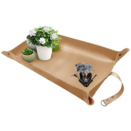 PIUpiuLIANG Plantendrückte Matte, wasserdichte Lederpflanzematte, 17 x 30 Zoll Pflanzung, Faltbare tragbare Wiederholung für Innenpflanzen, Khakirepoting PIUpiuLIANG Plantendrückte Matte, wasserdichte Lederpflanzematte, 17 x 30 Zoll Pflanzung, Faltbare tragbare Wiederholung für Innenpflanzen, Khakirepoting von PIUpiuLIANG