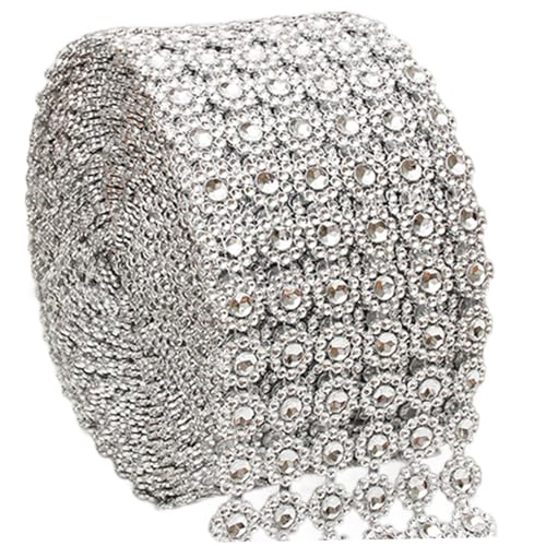 Strassbänder, 4 x 10 Yard Blumenform Bling -Strassstreifen, Plastikverkleidung, Schnittbandrolle für Hochzeit, Kuchen, Vase -Dekorationen, Partyzubehör Strassbänder, 4 x 10 Yard Blumenform Bling -Strassstreifen, Plastikverkleidung, Schnittbandrolle für Hochzeit, Kuchen, Vase -Dekorationen, Partyzubehör von PIUpiuLIANG