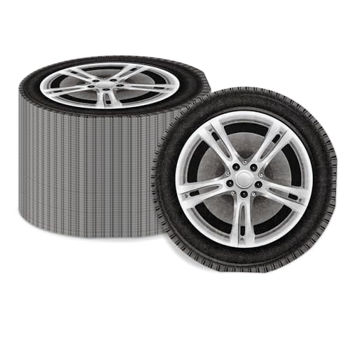 100 Stück Reifen-Servietten, Rennwagen-Partyzubehör, zwei schnelle Party-Dekorationen, Rad-Papierservietten für Rennwagen-Geburtstagsparty, Fast One Party, Babyparty 100 Stück Reifen-Servietten, Rennwagen-Partyzubehör, zwei schnelle Party-Dekorationen, Rad-Papierservietten für Rennwagen-Geburtstagsparty, Fast One Party, Babyparty von PIXHOTUL