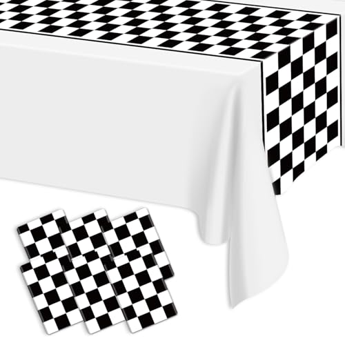 6 Stück schwarz kariert Tabelle Läufer, 35 x 274 cm Kunststoff Einweg-Tabelle Läufer für Racing Car Party, Zwei schnelle Kinder Junge Geburtstag Party Baby Dusche Hochzeit Zubehör 6 Stück schwarz kariert Tabelle Läufer, 35 x 274 cm Kunststoff Einweg-Tabelle Läufer für Racing Car Party, Zwei schnelle Kinder Junge Geburtstag Party Baby Dusche Hochzeit Zubehör von PIXHOTUL