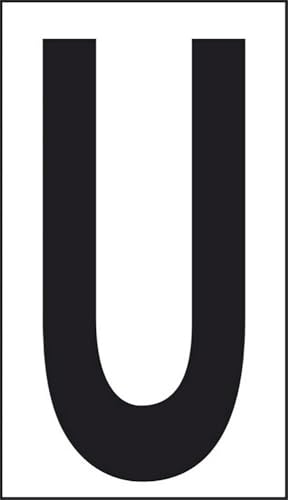 Aufkleber, Buchstabe U, Wohnungen, Büros, öffentliche Orte, 10 cm x 5,6 cm von START
