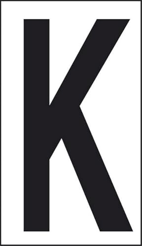 Aufkleber Buchstabe K für Wohnungen, Büros, öffentliche Orte, 10 cm x 5,6 cm von START