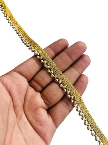 Dekorative Spitze mit Perlen, 1,3 cm breit, erhältlich in 9,7 cm und 6 m Länge (3 Stück) von PIYUCRAFTS