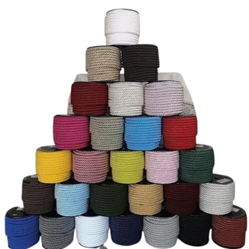 PIZZITALIANI Kordelband Elfenbein geflochtene – Durchmesser 8 mm x 20 m, 3-strängiges Kordel, aus Polypropylen mit Baumwollkern, für Weihnachts- und Karnevalsbasteln PIZZITALIANI Kordelband Elfenbein geflochtene – Durchmesser 8 mm x 20 m, 3-strängiges Kordel, aus Polypropylen mit Baumwollkern, für Weihnachts- und Karnevalsbasteln von PIZZITALIANI LACES & RIBBONS SINCE 1953