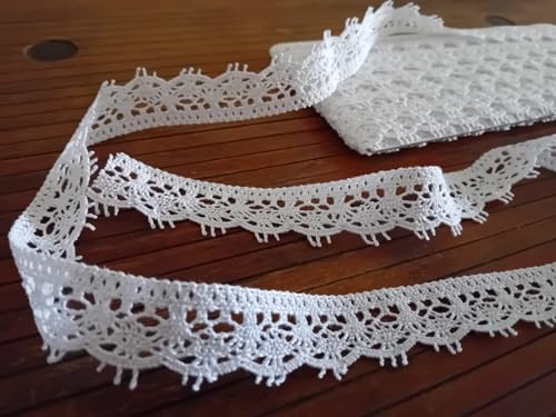 PIZZITALIANI Spitzenband - Klöppelspitze WEISS, Höhe 2,5 cm x 10 m, Spitzenbordure Baumwolle, Dekorative Bänder für Dirndl, Trachtenkleid, Hochzeitsdekorationen & Bastelarbeiten, Made in Italy PIZZITALIANI Spitzenband - Klöppelspitze WEISS, Höhe 2,5 cm x 10 m, Spitzenbordure Baumwolle, Dekorative Bänder für Dirndl, Trachtenkleid, Hochzeitsdekorationen & Bastelarbeiten, Made in Italy von PIZZITALIANI LACES & RIBBONS SINCE 1953