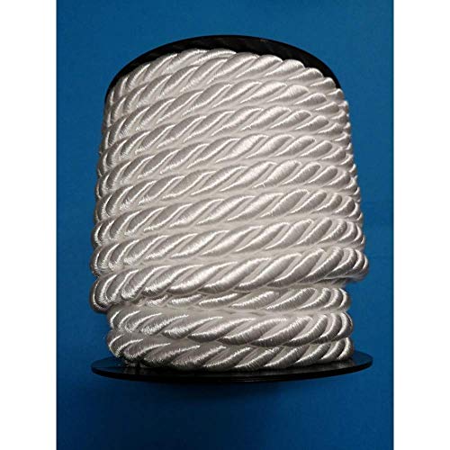 PIZZITALIANI Kordelband Weiss geflochtene – Durchmesser 10 mm x 10 m, 3-strängiges Kordel, aus Polypropylen mit Baumwollkern, für Weihnachts- und Karnevalsbasteln PIZZITALIANI Kordelband Weiss geflochtene – Durchmesser 10 mm x 10 m, 3-strängiges Kordel, aus Polypropylen mit Baumwollkern, für Weihnachts- und Karnevalsbasteln von PIZZITALIANI LACES & RIBBONS SINCE 1953