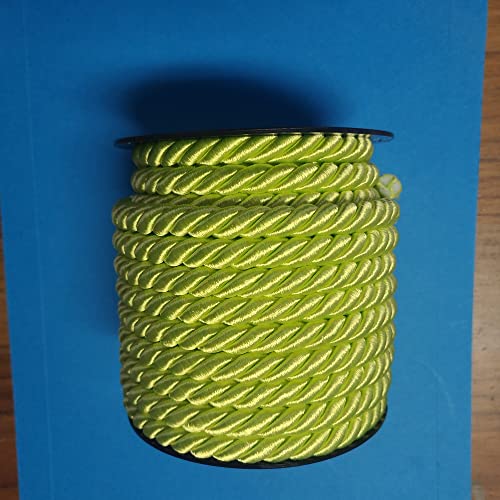 PIZZITALIANI Kordelband Apfel Grun geflochtene – Durchmesser 10 mm x 10 m, 3-strängiges Kordel, aus Polypropylen mit Baumwollkern, für Weihnachts- und Karnevalsbasteln von PIZZITALIANI LACES & RIBBONS SINCE 1953