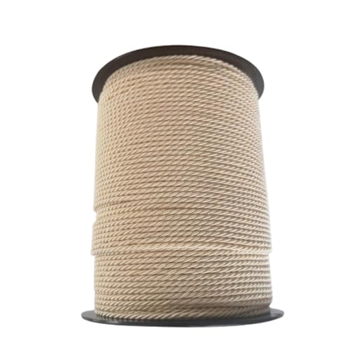 PIZZITALIANI Kordelband CREME GELB geflochtene – Durchmesser 2 mm x 100 m, 3-strängiges Kordel, aus Polypropylen mit Baumwollkern, für Handwerk, Dekor, Nähen, Basteln, Armbänder von PIZZITALIANI LACES & RIBBONS SINCE 1953