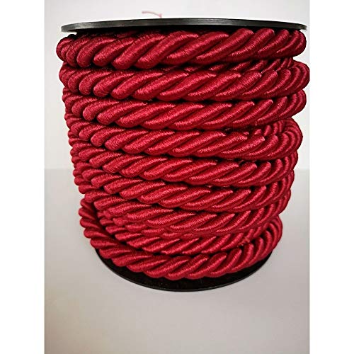 PIZZITALIANI Kordelband Cardinal ROT geflochtene – Durchmesser 10 mm x 10 m, 3-strängiges Kordel, aus Polypropylen mit Baumwollkern, für Weihnachts- und Karnevalsbasteln PIZZITALIANI Kordelband Cardinal ROT geflochtene – Durchmesser 10 mm x 10 m, 3-strängiges Kordel, aus Polypropylen mit Baumwollkern, für Weihnachts- und Karnevalsbasteln von PIZZITALIANI LACES & RIBBONS SINCE 1953