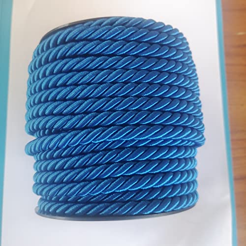 PIZZITALIANI Kordelband Saphir BLAU geflochtene – Durchmesser 10 mm x 10 m, 3-strängiges Kordel, aus Polypropylen mit Baumwollkern, für Weihnachts- und Karnevalsbasteln von PIZZITALIANI LACES & RIBBONS SINCE 1953