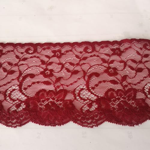 PIZZITALIANI Spitzenband ROT BORDEAUX Höhe 11cm X 10m - Spitzenbordüre, Valencienne Spitzenborte weiche, Tüll Spitze, mit Blumenmuster für Hochzeitsgeschenke Kreatives Nähen Schneiderei Dekorationen PIZZITALIANI Spitzenband ROT BORDEAUX Höhe 11cm X 10m - Spitzenbordüre, Valencienne Spitzenborte weiche, Tüll Spitze, mit Blumenmuster für Hochzeitsgeschenke Kreatives Nähen Schneiderei Dekorationen von PIZZITALIANI LACES & RIBBONS SINCE 1953