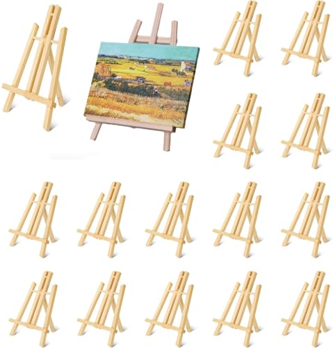 16 Stück Tischstaffelei Holz, 30 CM Tragbare Staffeleien, Display-/ Tischstaffelei, Höhenverstellbar, Deko-Ständer, Staffelei Kinder, für Gemälde, Kinder Kunst & Handwerk 16 Stück Tischstaffelei Holz, 30 CM Tragbare Staffeleien, Display-/ Tischstaffelei, Höhenverstellbar, Deko-Ständer, Staffelei Kinder, für Gemälde, Kinder Kunst & Handwerk von PJCFTCWKJ
