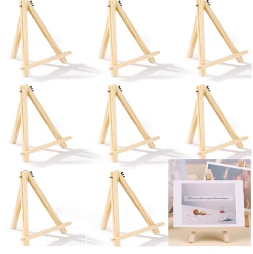 8 Stück Tischstaffelei Holz, 22.86 CM Tragbare Staffeleien, Display-/ Tischstaffelei, Höhenverstellbar, Deko-Ständer, Staffelei Kinder, für Gemälde, Kinder Kunst & Handwerk 8 Stück Tischstaffelei Holz, 22.86 CM Tragbare Staffeleien, Display-/ Tischstaffelei, Höhenverstellbar, Deko-Ständer, Staffelei Kinder, für Gemälde, Kinder Kunst & Handwerk von PJCFTCWKJ