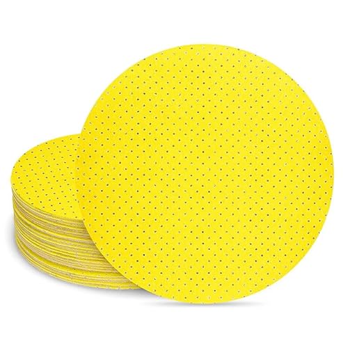 Schleifpapier 225mm klett, Sandpaper 225 mm Velcro Sanding Paper Perforated to Suit P220 Grit Diameter 225 (Pack of 25) von PJCFTCWKJ