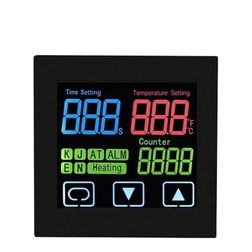 PJJYSVZP Transferpresse-Thermostat mit Timer und Zählerfunktion Touchscreen Zeitalarm Heißprägung PID-Temperaturregler(Relay Output) von PJJYSVZP