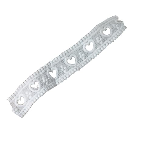 2,2 cm breiter weißer wasserlöslicher herzförmiger Spitzenbesatz for Fransen-Party-Hochzeitskleider, Band, Stoff, Nähzubehör, Zubehör von PJQUEKAIPJ