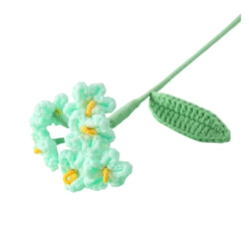 PJQUEKAIPJ Nahezu natürlich 2pc Häkelblumen Gestrickte Blumen Polyester Kreative Graduation Bouquet Woven Künstliche Blumen Dekoration Künstliche Blumen(Green) von PJQUEKAIPJ