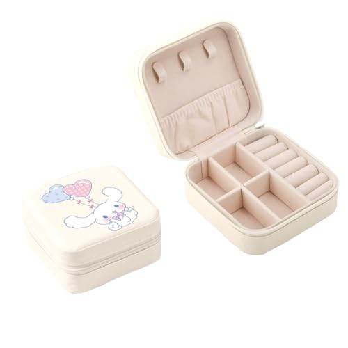 Niedlich Tragbare Schmuckschatulle Organizer mit Abnehmbarer Trennwand,Cartoon Dog Cute Muster Reise-Schmuckschatulle,für Ringe, Ohrringe, Armbänder,Kleiner schmuckkästchen für Damen Mädchen, Weiß Niedlich Tragbare Schmuckschatulle Organizer mit Abnehmbarer Trennwand,Cartoon Dog Cute Muster Reise-Schmuckschatulle,für Ringe, Ohrringe, Armbänder,Kleiner schmuckkästchen für Damen Mädchen, Weiß von PKEGDBFTQ