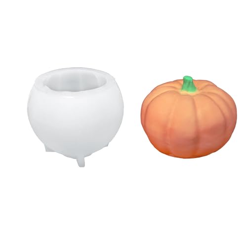 3D-Kürbis-Silikonform-Set – Halloween-Kerzenformen für selbstgemachte gruselige Geister, Wachs, Aromatherapie-Seife und Gips-Dekor – leicht zu lösender Bastelset, 1 Stück, Zwergkürbis 3D-Kürbis-Silikonform-Set – Halloween-Kerzenformen für selbstgemachte gruselige Geister, Wachs, Aromatherapie-Seife und Gips-Dekor – leicht zu lösender Bastelset, 1 Stück, Zwergkürbis von PKRANZYHKAL