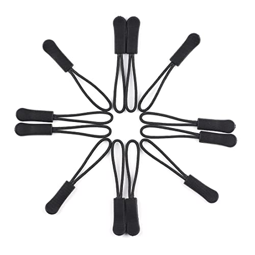 Ersatzteile Reißverschluss Zipper, 30 Stück, Schwarz, Nylon Zip Pull, Zipper Repair, Zipper Replacement Puller für Reißverschlüsse an Sportbekleidung, Rucksäcken, Jacken, Reißverschluss-Reparatur Ersatzteile Reißverschluss Zipper, 30 Stück, Schwarz, Nylon Zip Pull, Zipper Repair, Zipper Replacement Puller für Reißverschlüsse an Sportbekleidung, Rucksäcken, Jacken, Reißverschluss-Reparatur von PLABBDPL