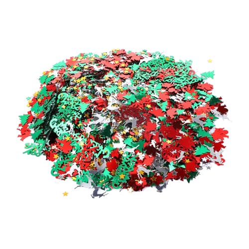 PLAFOPE 1 100 Weihnachtskonfetti Weihnachten Weihnachtsschmuck Streuung Am Weihnachtstisch Weihnachtliche Tischdekoration Weihnachtstisch Konfetti Weihnachtsbaum Plastik Pailletten von PLAFOPE