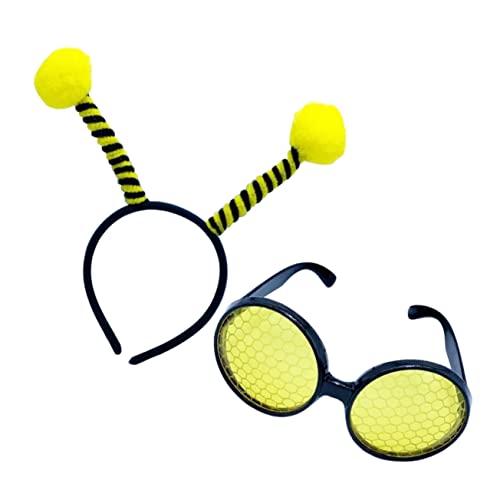 PLAFOPE 1 Satz Bienen Kostümset mit Kopfband und Sonnenbrille für Halloween Cartoon Biene Haarband mit Brille Ideales Accessoire für Fasching Karneval und Kostümpartys Unisex PLAFOPE 1 Satz Bienen Kostümset mit Kopfband und Sonnenbrille für Halloween Cartoon Biene Haarband mit Brille Ideales Accessoire für Fasching Karneval und Kostümpartys Unisex von PLAFOPE