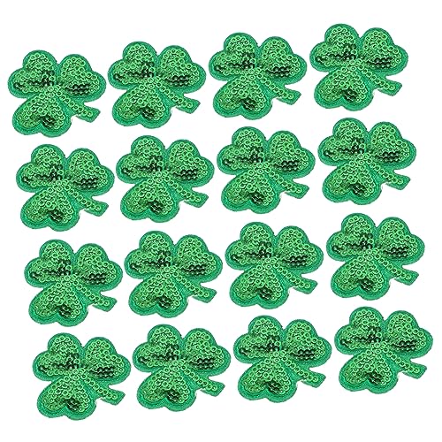 PLAFOPE 1 Satz Schamrock Patches Grünes Sequin Bestickte Aufnäher für Kleidung Dekoration für Patrick's Day Einfach Aufbügeln oder Nähen PLAFOPE 1 Satz Schamrock Patches Grünes Sequin Bestickte Aufnäher für Kleidung Dekoration für Patrick's Day Einfach Aufbügeln oder Nähen von PLAFOPE