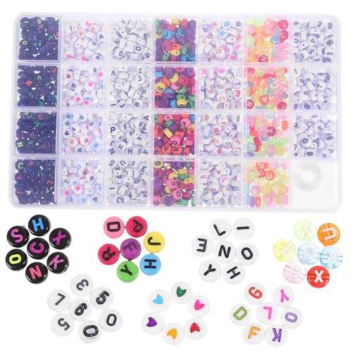 PLAFOPE 1 Schachtel Acryl Buchstaben Perlen Bunte Lose Schmuckperlen zum Auffädeln DIY Armbänder Halsketten Anhänger Bastelperlen für Kreative Schmuckherstellung PLAFOPE 1 Schachtel Acryl Buchstaben Perlen Bunte Lose Schmuckperlen zum Auffädeln DIY Armbänder Halsketten Anhänger Bastelperlen für Kreative Schmuckherstellung von PLAFOPE